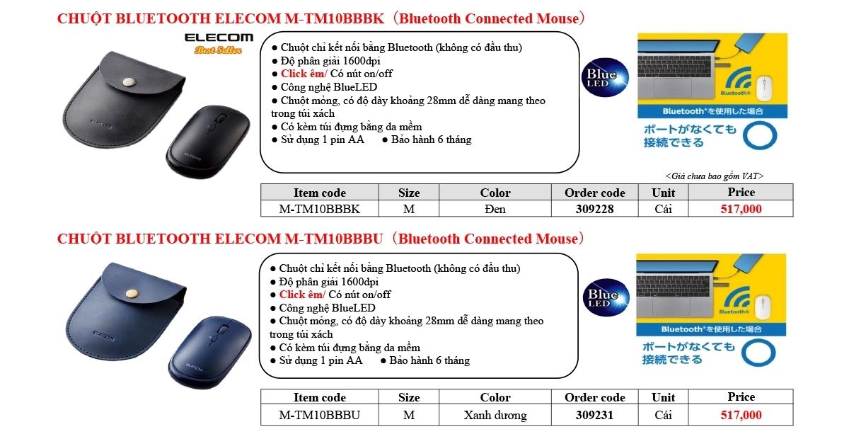 Chuột Bluetooth Elecom chính hãng cao cap