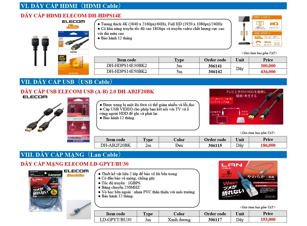 dây cáp kết nối elecom