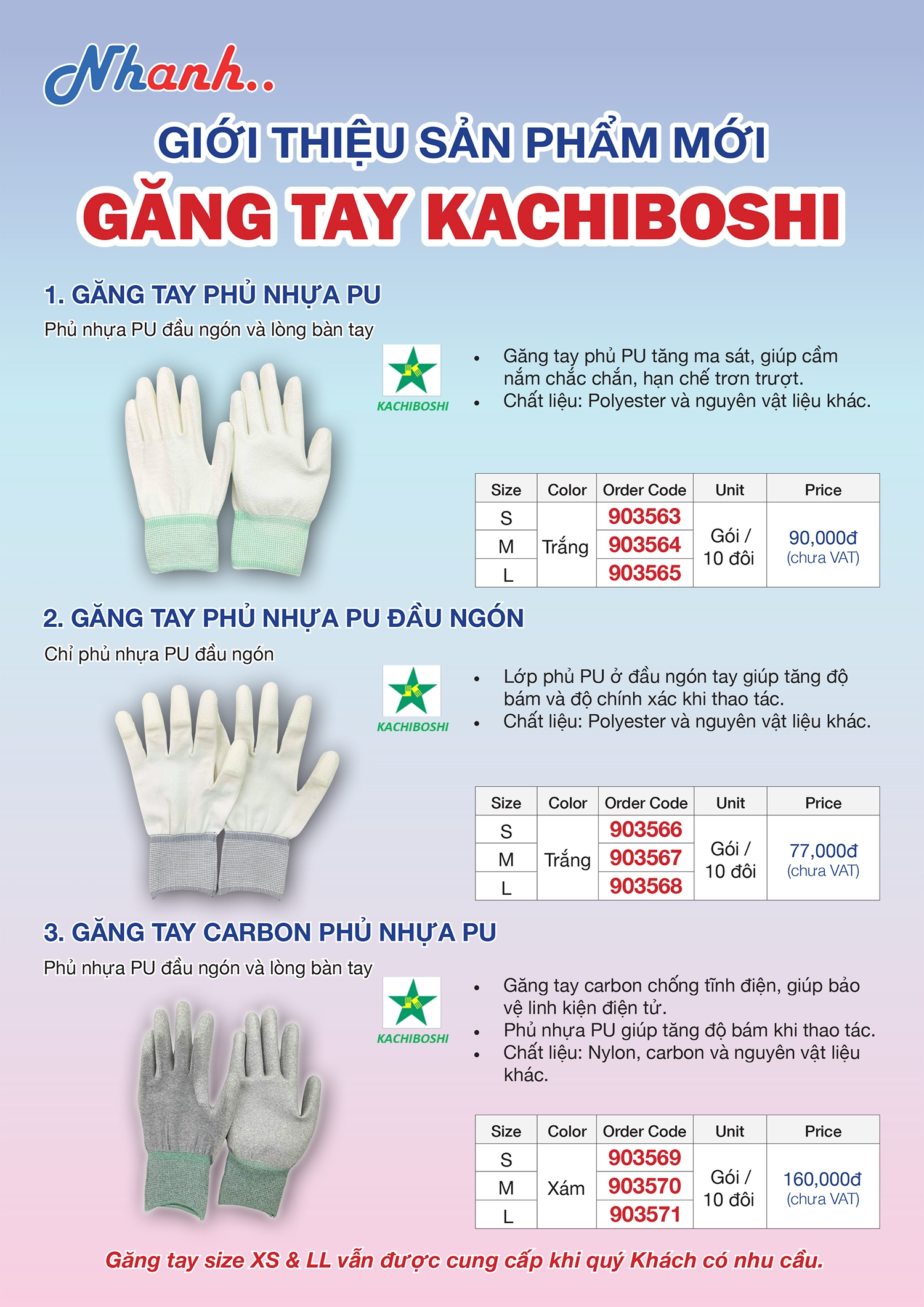 danh mục sản phẩm găng tay kachiboshi 1