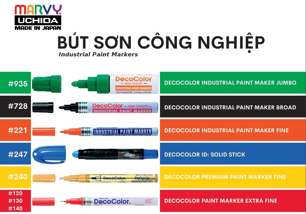 BÚT SƠN CÔNG NGHIỆP UCHIDA