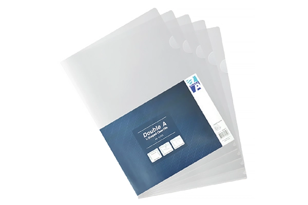 Transparent Double A A4 clear file made of PP plastic material for office document preservation