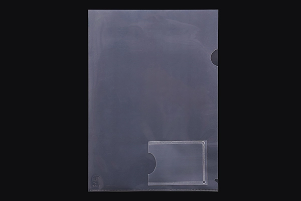 Transparent LD A4 clear holder integrated with a small front business card pocket for office use