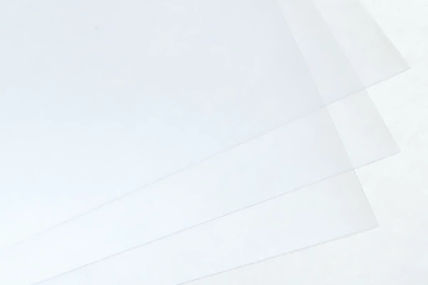 Pack of clear mica covers for A4 and A3 document binding for corporate offices.