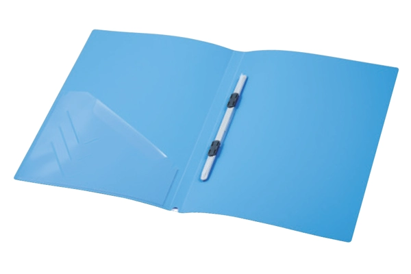 Mặt trong bìa nẹp nhựa Letter A4 Plus với thanh nẹp chắc chắn và ngăn kẹp name card tiện lợi
