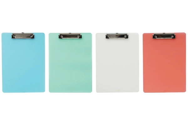 Usign US-991P A4 single plastic clipboard available in blue green white and red colors