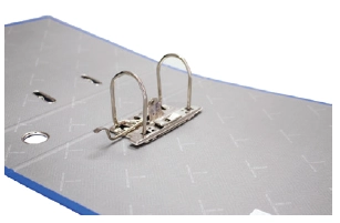 Sturdy metal lever arch mechanism inside an authentic King Jim file folder
