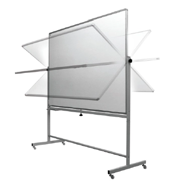 Bảng từ sắt trắng 2 mặt xoay lật 360 độ có chân di động bánh xe THẾ GIỚI BẢNG.