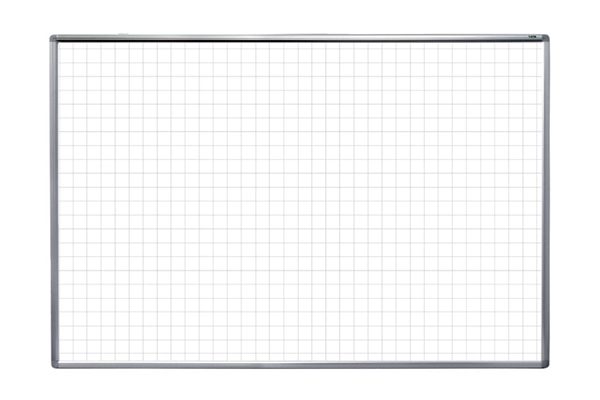 Bảng từ sắt trắng treo tường khung nhôm THẾ GIỚI BẢNG mặt bảng thép Hàn Quốc kẻ ô vuông cao cấp.