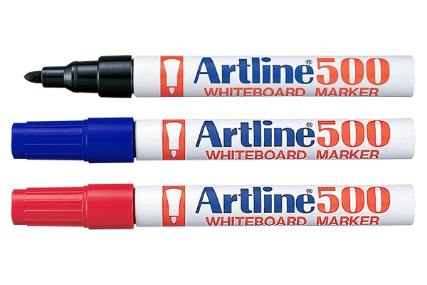 Bút lông bảng Artline EK-500 vỏ kim loại nét 2.0mm màu xanh đen đỏ