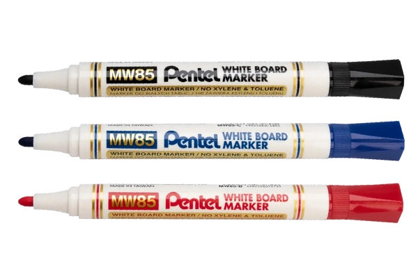 Bút lông bảng Pentel MW85 đầu tròn nét 2.5mm màu xanh đen đỏ