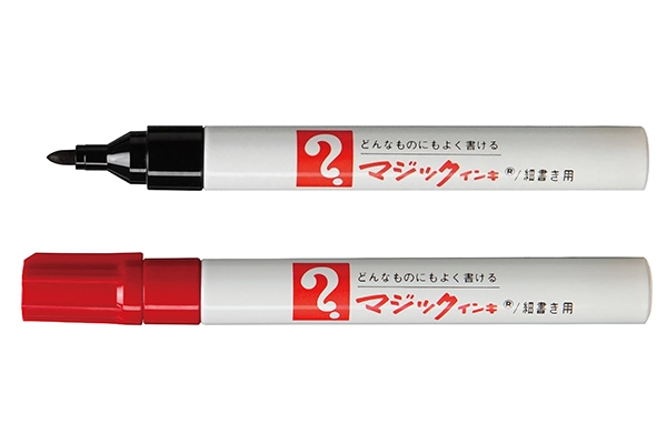 Bút lông dầu Teranishi Magic Ink M500 thân kim loại nét 1.0-1.5mm màu đen và đỏ