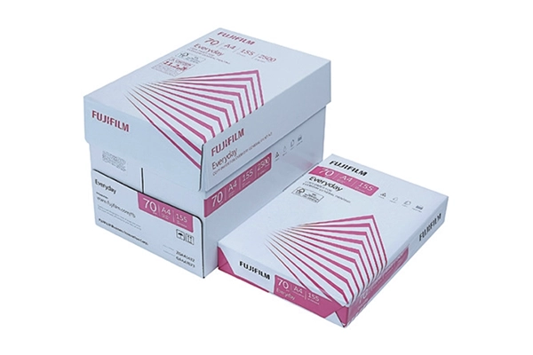 Carton of premium Fujifilm Everyday A4 printing paper for corporate offices