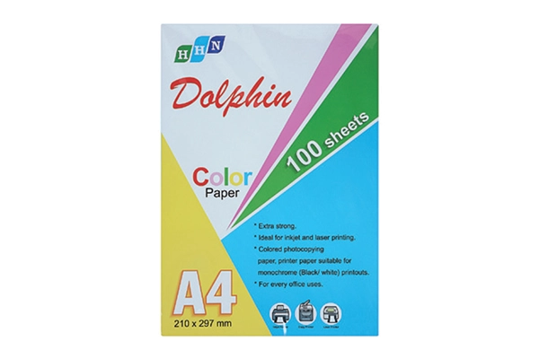 Giấy bìa màu Dana Book A4 định lượng 180gsm nhiều màu sắc cho văn phòng.