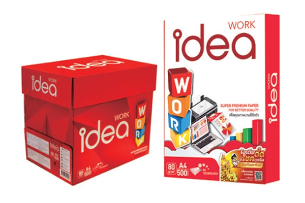 Thùng giấy in văn phòng cao cấp Idea Work A4 định lượng 80gsm nhập khẩu Thái Lan chính hãng màu đỏ