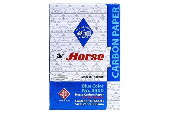 Genuine Horse 4400 single-sided blue carbon paper box of 100 sheets imported from Thailand