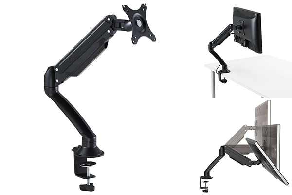 Giá treo màn hình King Jim ARM130 thiết kế linh hoạt với lò xo trợ lực và kẹp bàn chắc chắn.