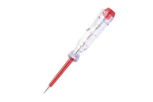Bút thử điện Điện Quang ĐQ ETP06 R màu đỏ trong suốt làm từ nhựa ABS chịu nhiệt.