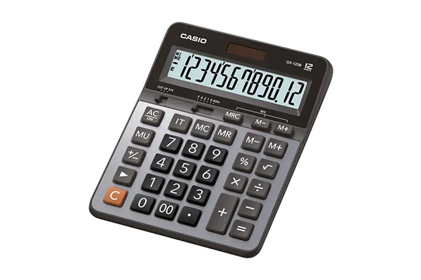 Genuine Casio GX-120B desktop calculator with 12 digits and an extra-large display.