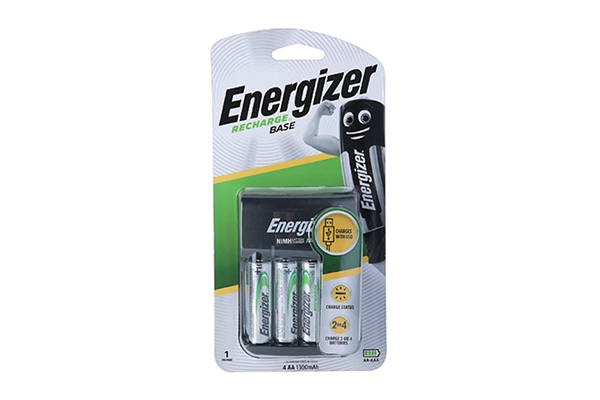 Máy sạc pin Energizer Base CHVC5 kết nối cổng USB kèm pin sạc AA