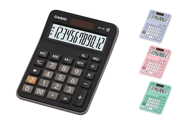 May-tinh-nho-de-ban-Casio-MX-12B-chinh-hang-nhieu-mau-sac