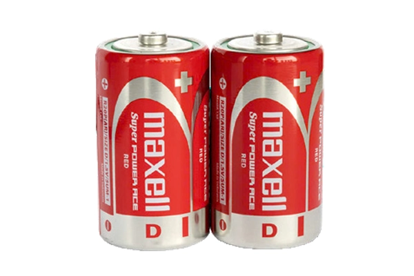Cặp pin đại Maxell R20 1.5V dòng Super Power Ace màu đỏ chính hãng