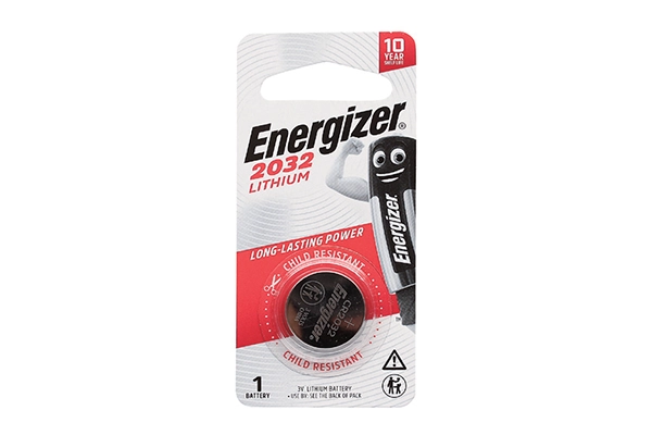 Viên pin nút Lithium Energizer CR2032 3V thiết kế bao bì chống trẻ em