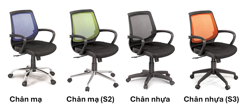 Các mẫu ghế xoay lưới văn phòng mã GX09.1 với thiết kế khung đen và khung ghi sáng hiện đại của Nội thất 190.