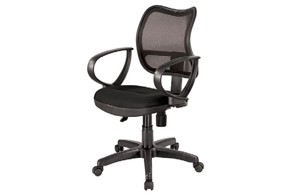 Ghế xoay văn phòng lưng lưới màu đen thiết kế uốn lượn hiện đại mã GX04 của Nội thất 190.