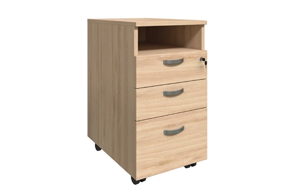 Hộc gỗ MFC HG03 thiết kế 3 ngăn kéo và 1 ngăn trống phía trên.