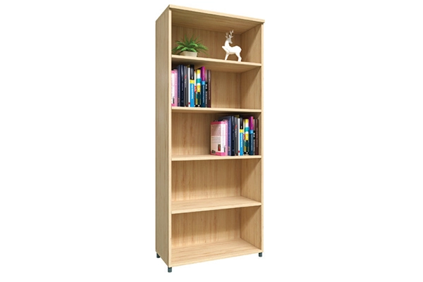 TG04-0 5-compartment office wood cabinet by Noi That 190, 1950mm in height, featuring a modern open-shelf design