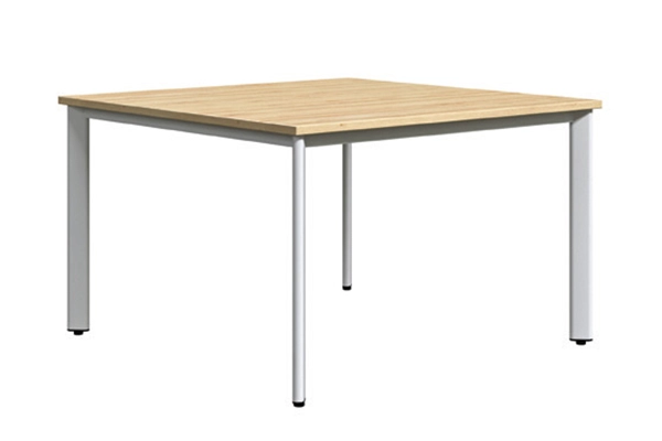 Modern 2-person face-to-face workstation with oval-shaped steel legs, model BCO-2 by Noi That 190.